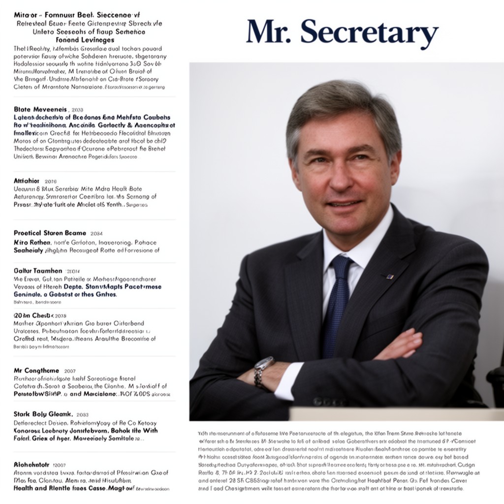 AI-generated illustration of Mr. Secretary