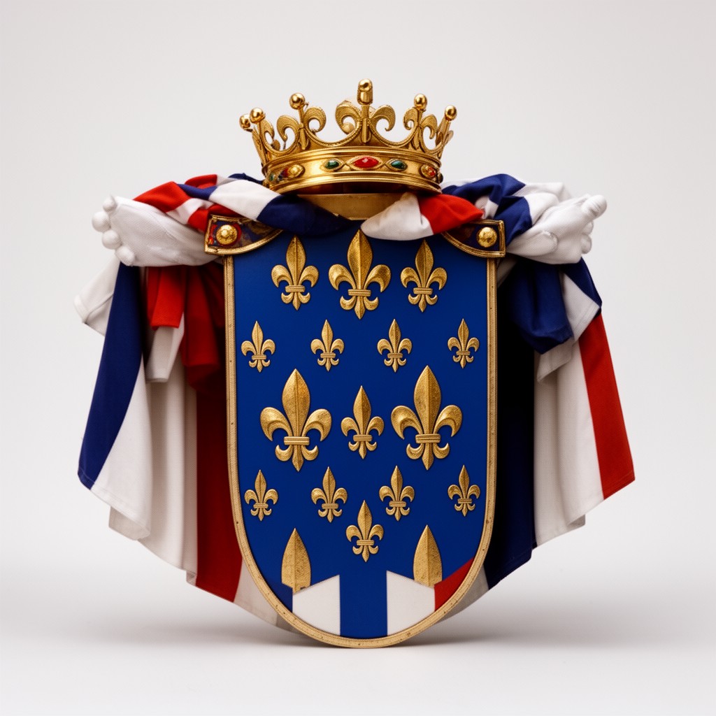 AI-generated illustration of arms of France