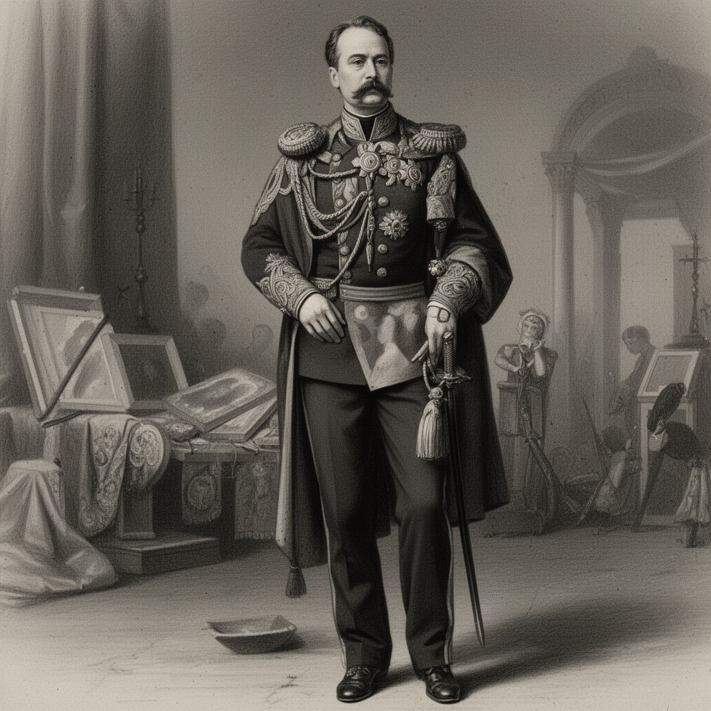 AI-generated illustration of Victor Emmanuel II of Sardinia