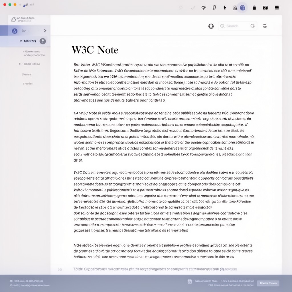 AI-generated illustration of W3C Note