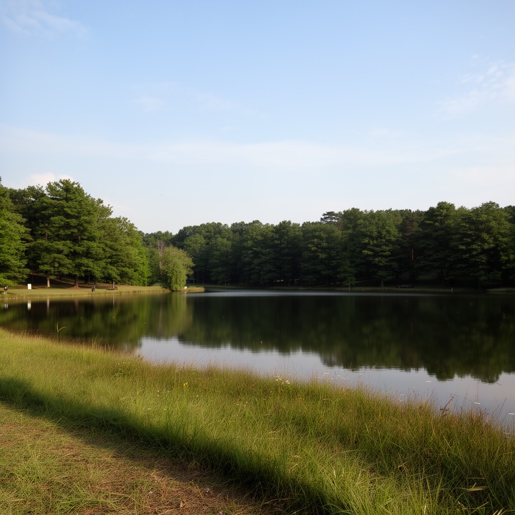 AI-generated illustration of Lake Accotink Park