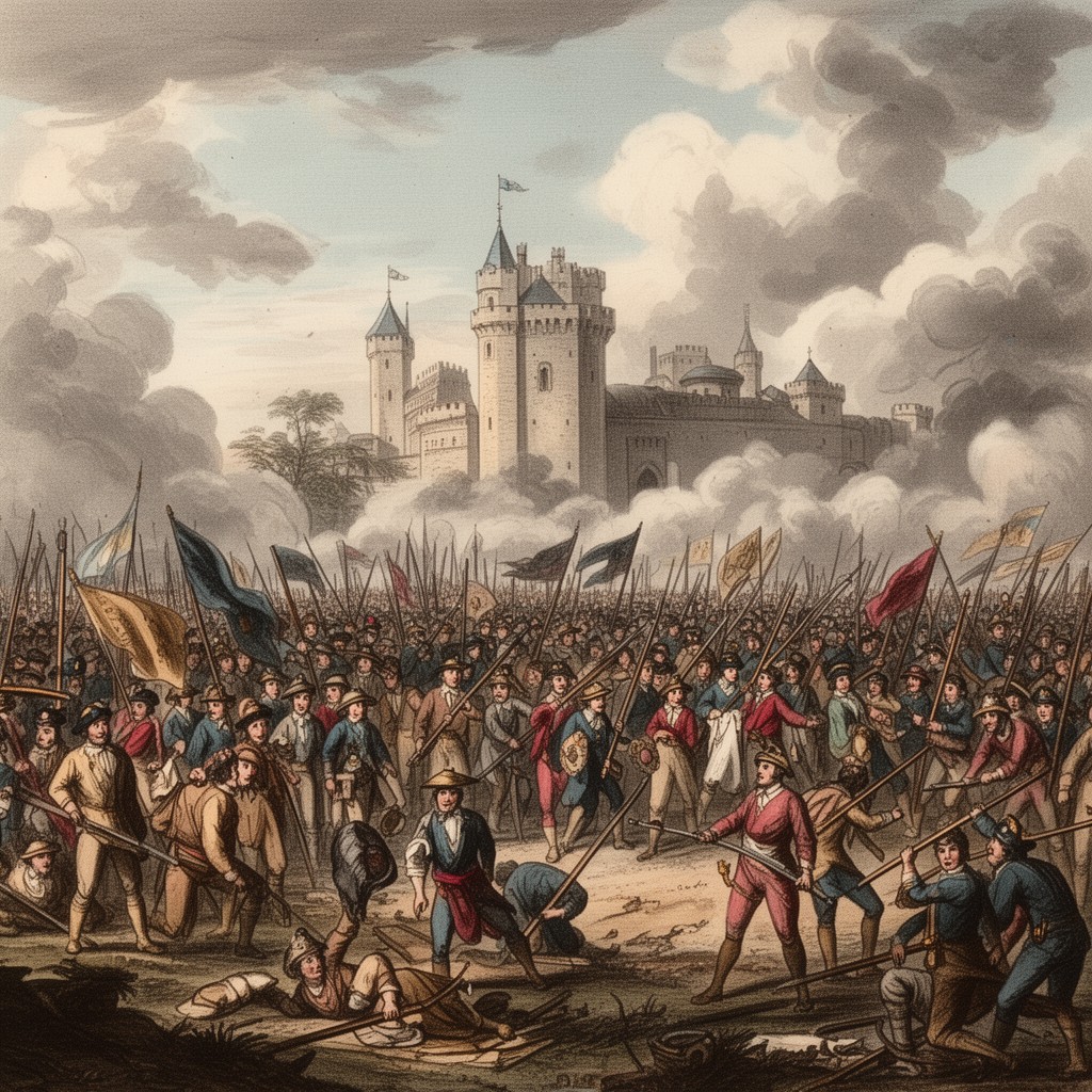 AI-generated illustration of Second English Civil War