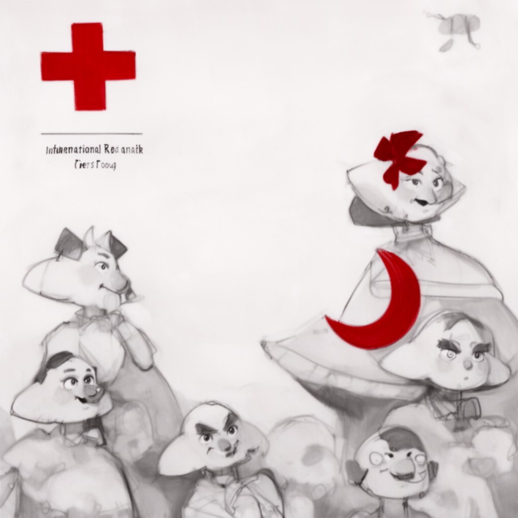 AI-generated illustration of International Red Cross and Red Crescent Movement