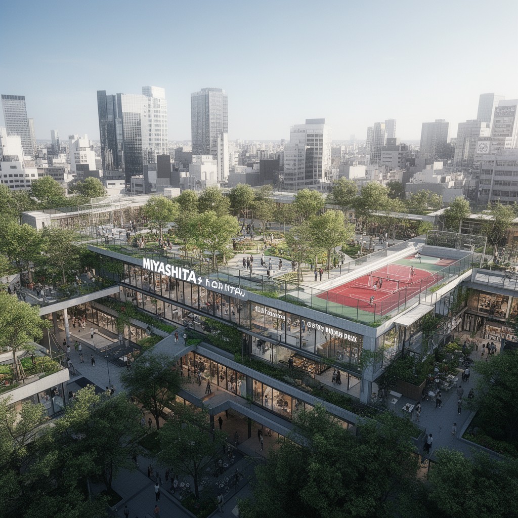 AI-generated illustration of Miyashita Park