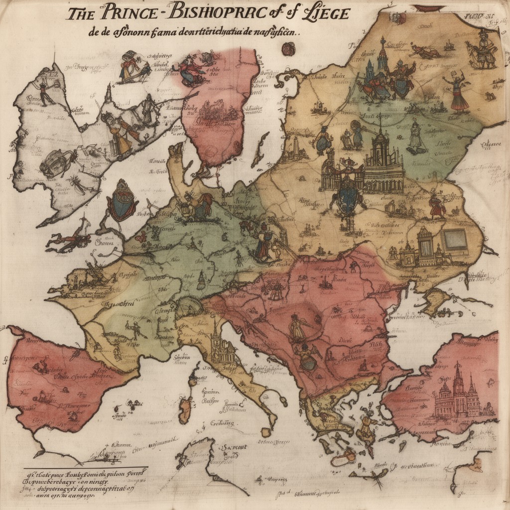AI-generated illustration of Prince-Bishopric of Liège (de facto influence)
