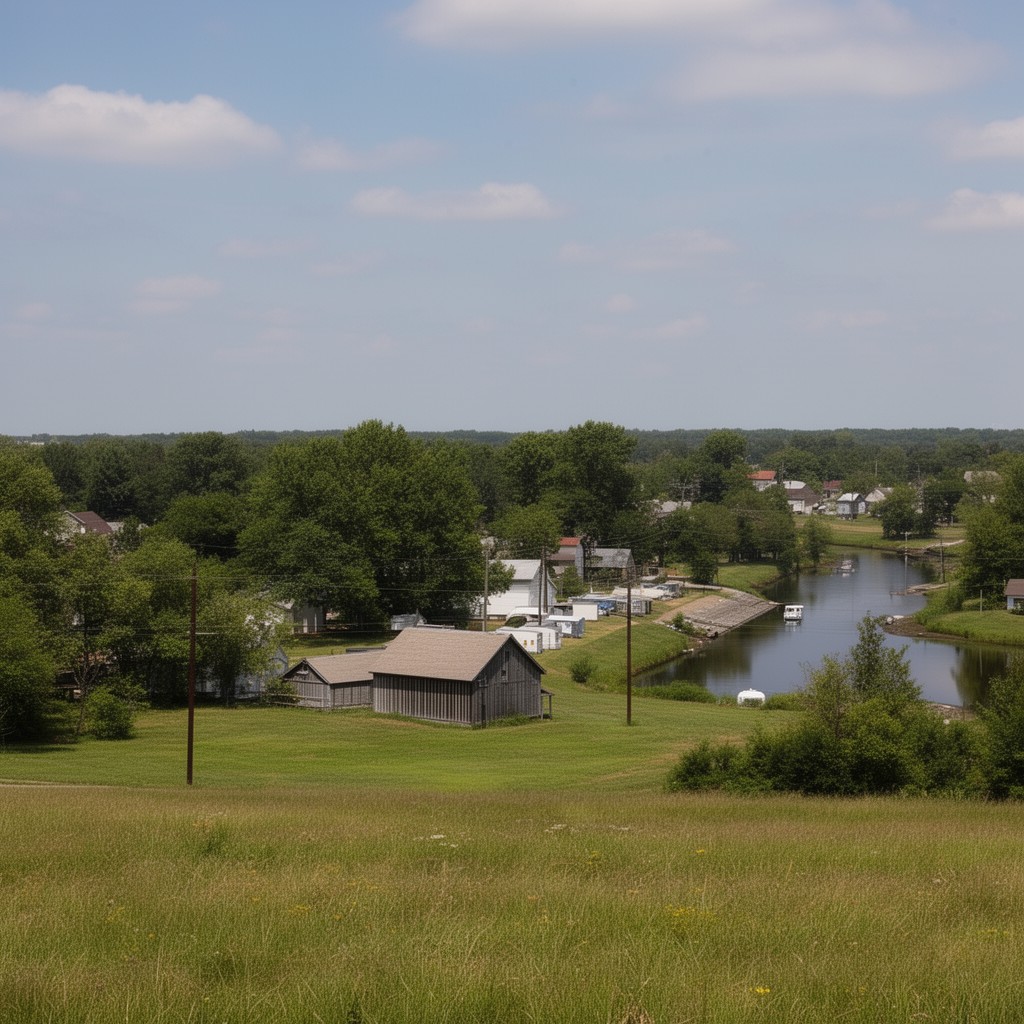 AI-generated illustration of Honey Creek, Iowa