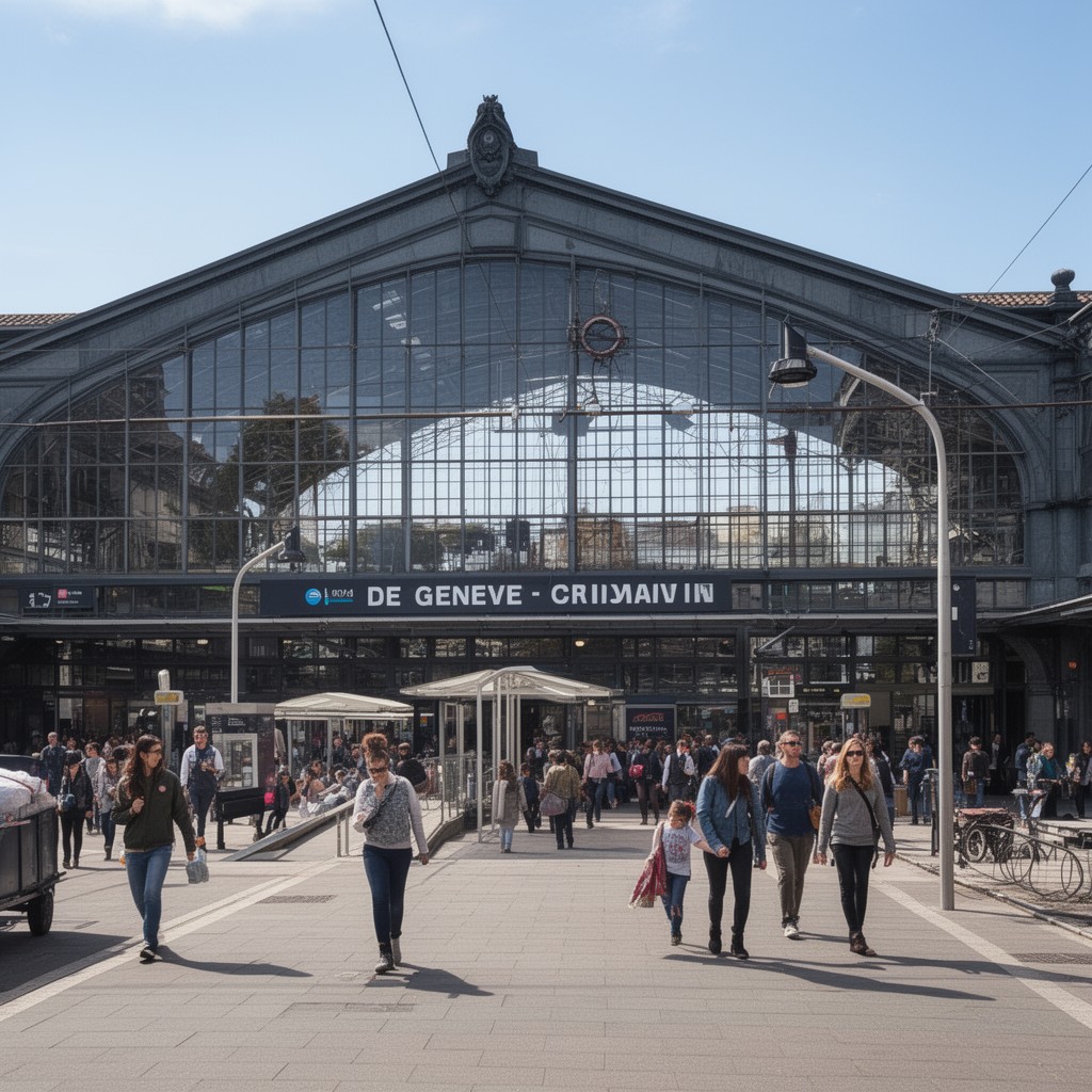 AI-generated illustration of Gare de Genève-Cornavin