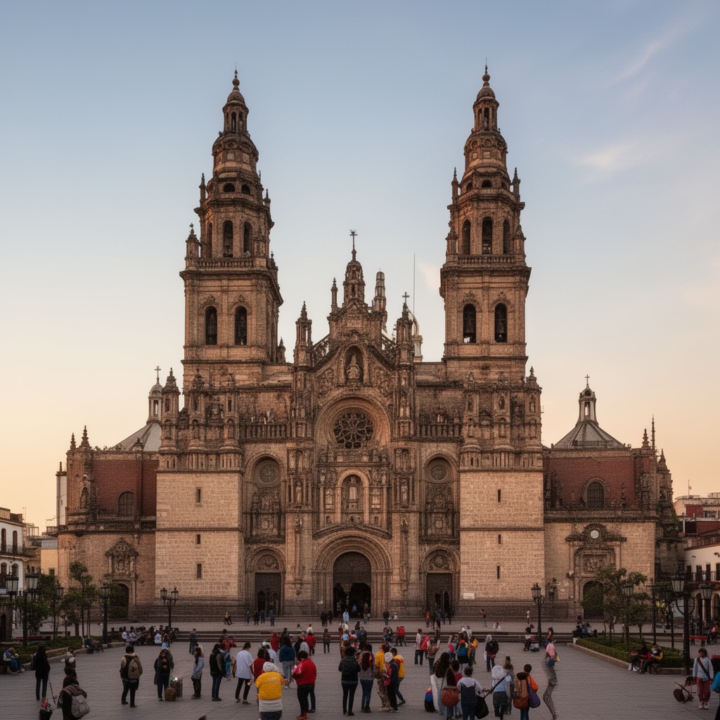 AI-generated illustration of Guadalajara Cathedral