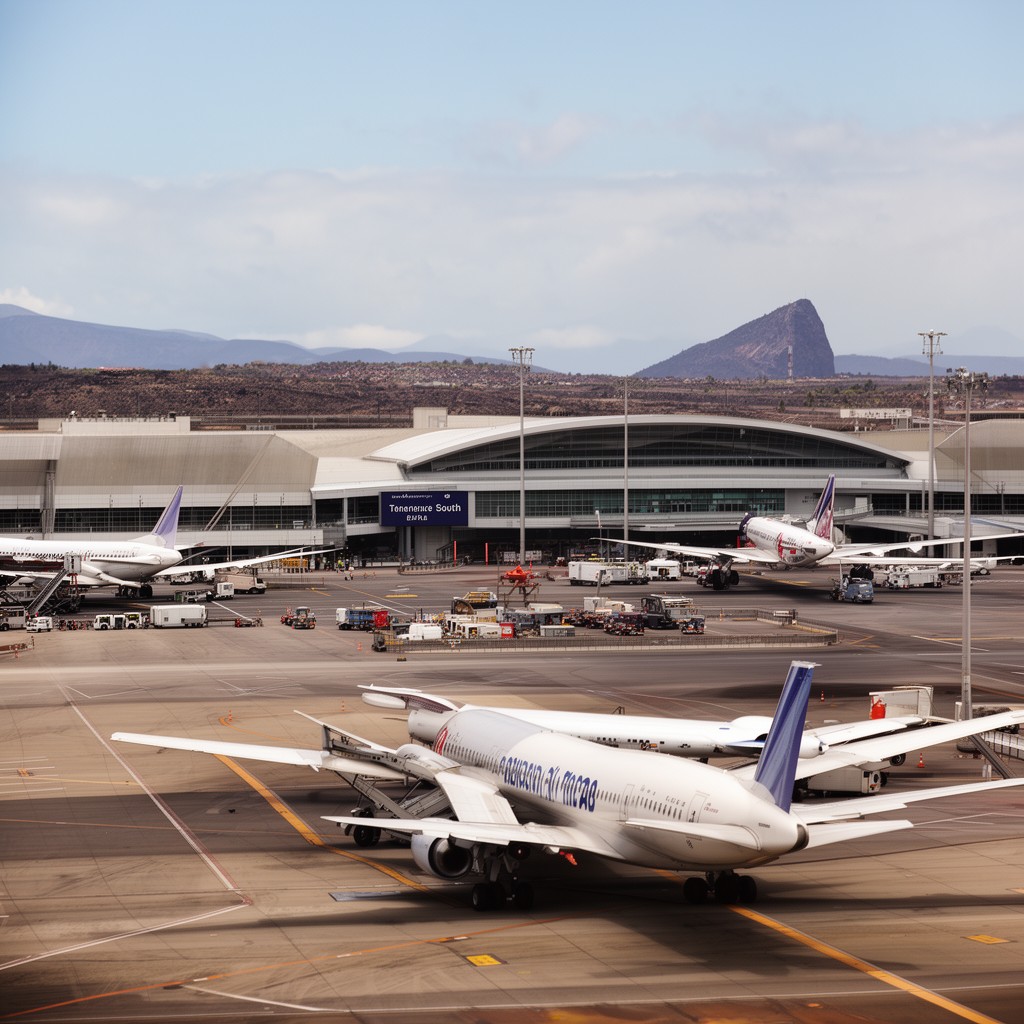 AI-generated illustration of Tenerife South Airport