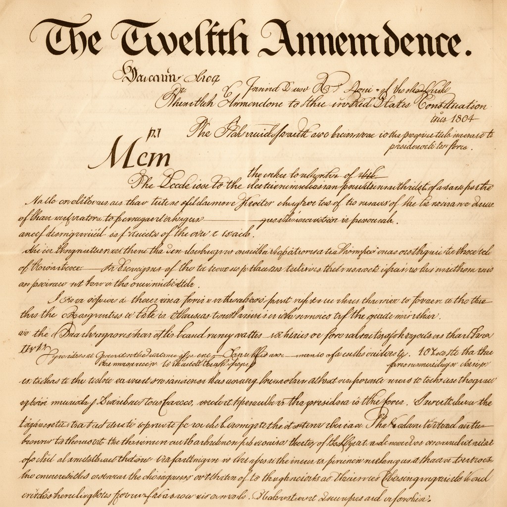 AI-generated illustration of Twelfth Amendment to the United States Constitution