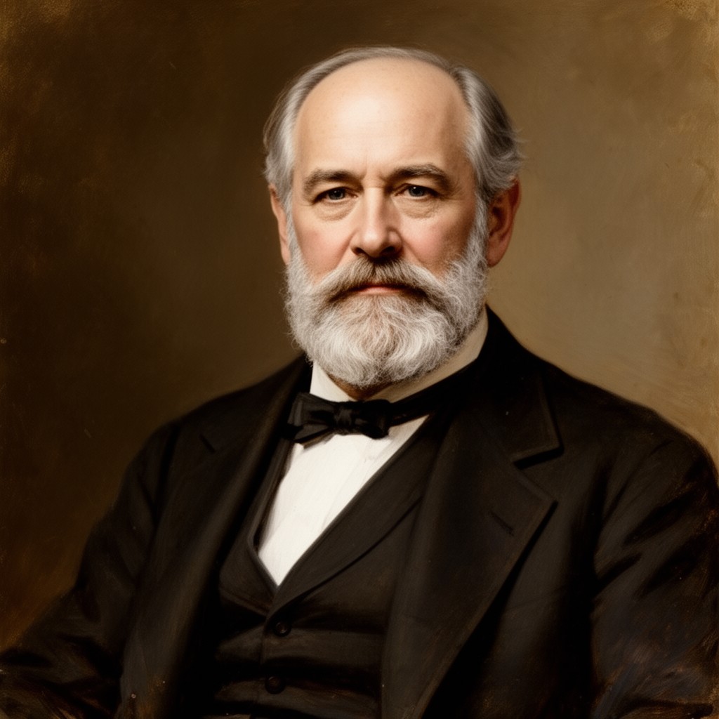 AI-generated illustration of William James