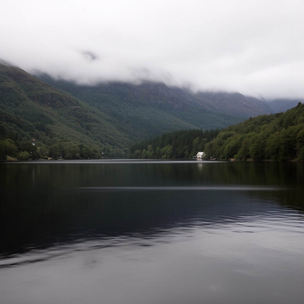AI-generated illustration of Loch Ness