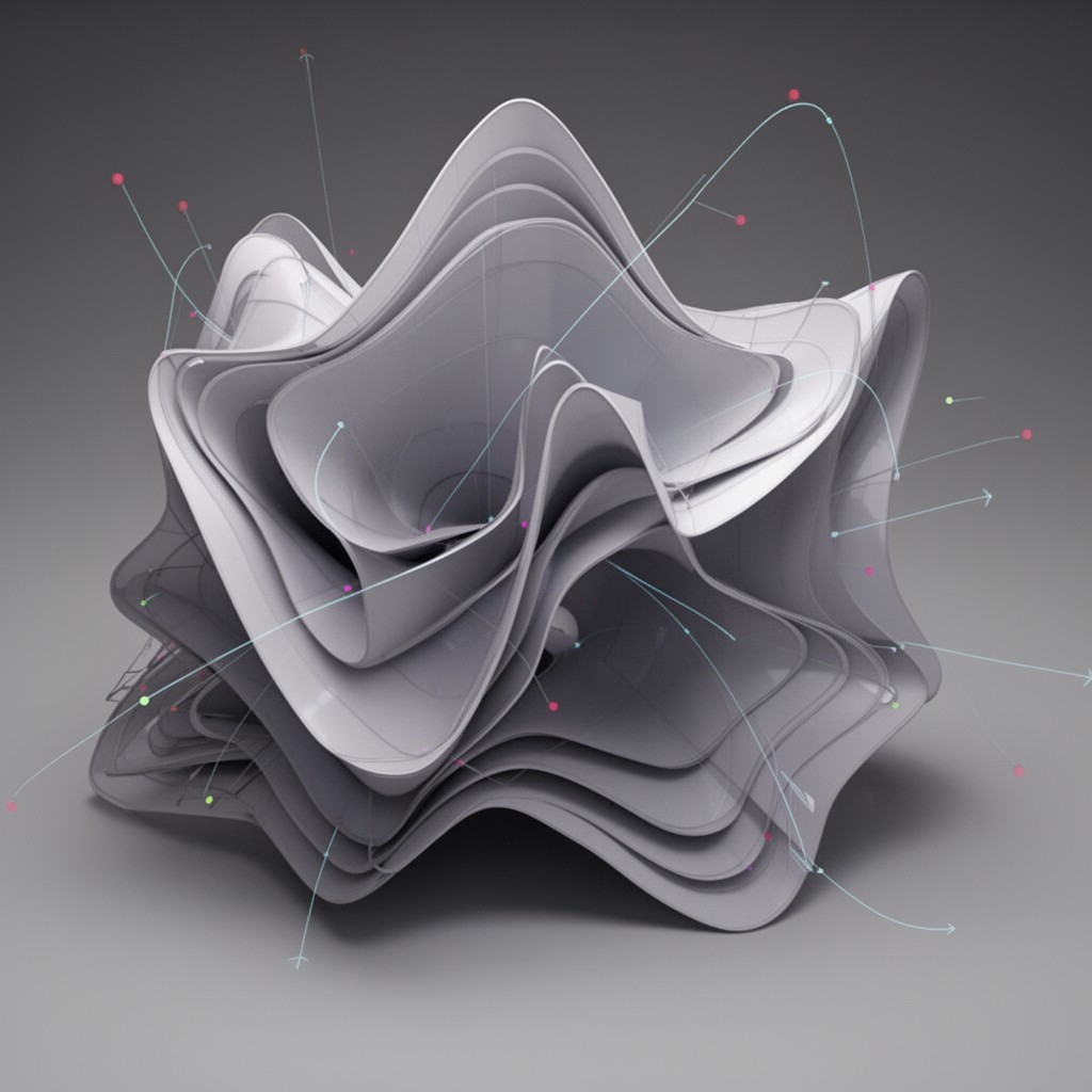 AI-generated illustration of Gaussian curvature