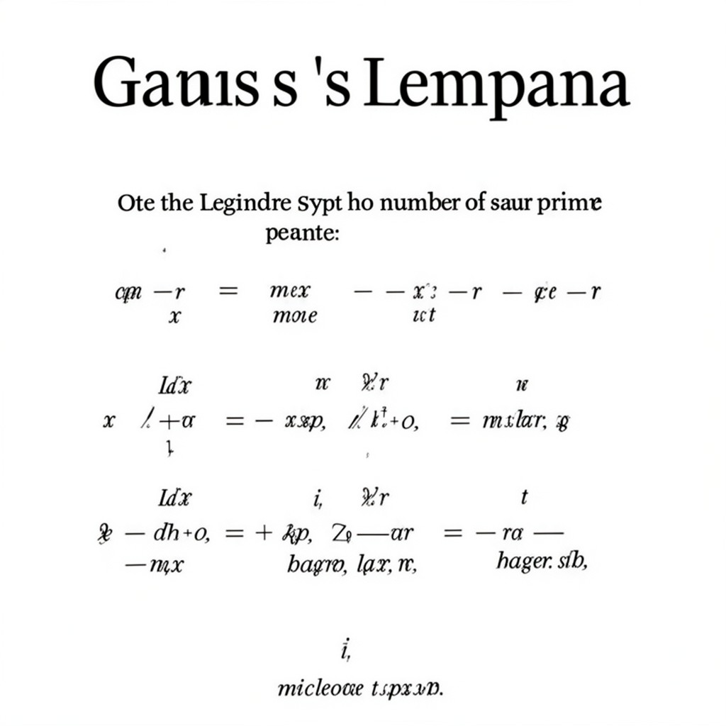 AI-generated illustration of Gauss’s lemma in number theory