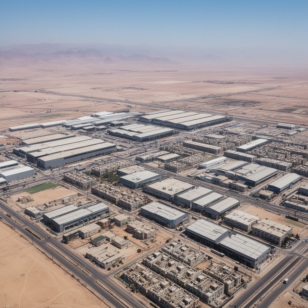 AI-generated illustration of 10th of Ramadan City