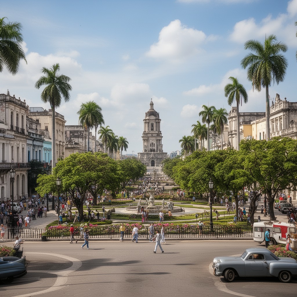 AI-generated illustration of Paseo del Prado