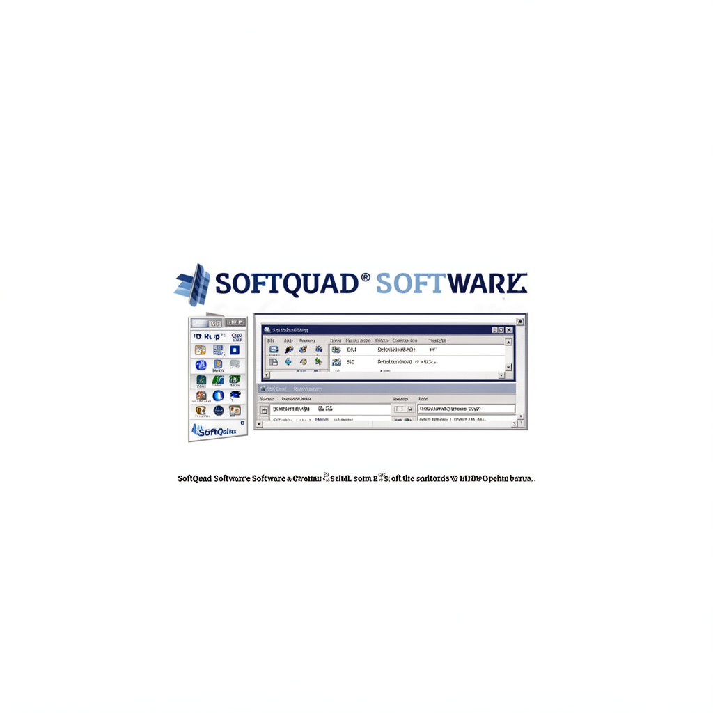 AI-generated illustration of SoftQuad Software