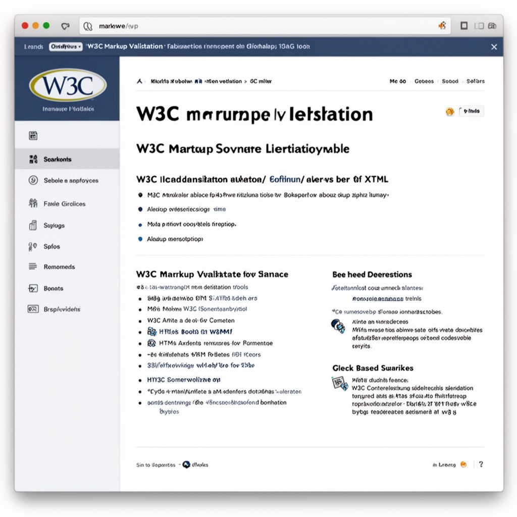 AI-generated illustration of W3C markup validation tools