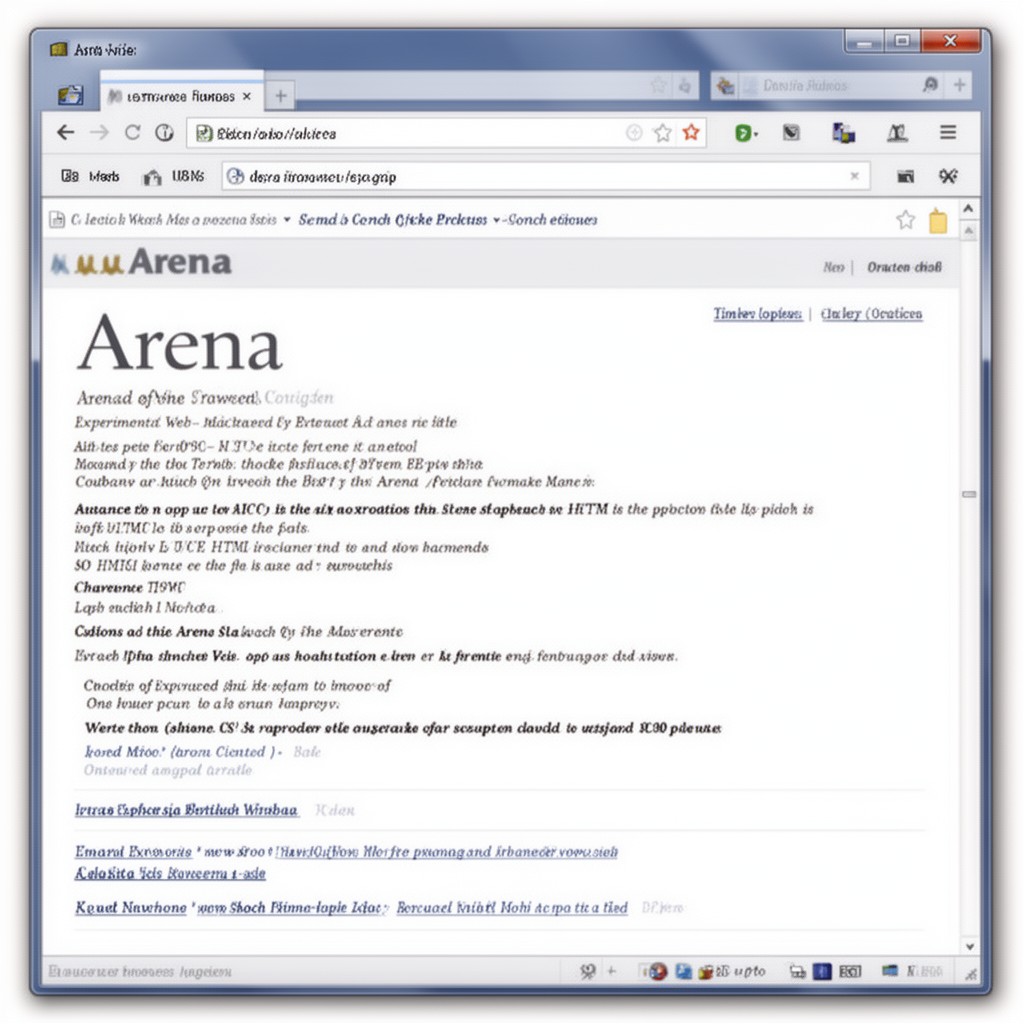 AI-generated illustration of Arena web browser