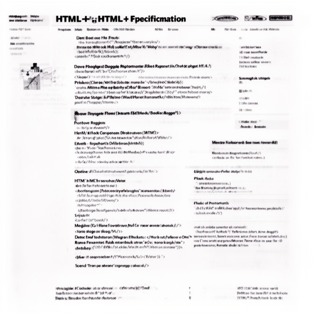 AI-generated illustration of HTML+ proposal