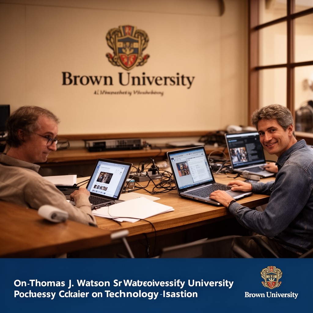 AI-generated illustration of Thomas J. Watson Sr. University Professor of Technology and Education at Brown University