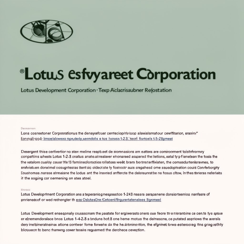 AI-generated illustration of Lotus Development Corporation