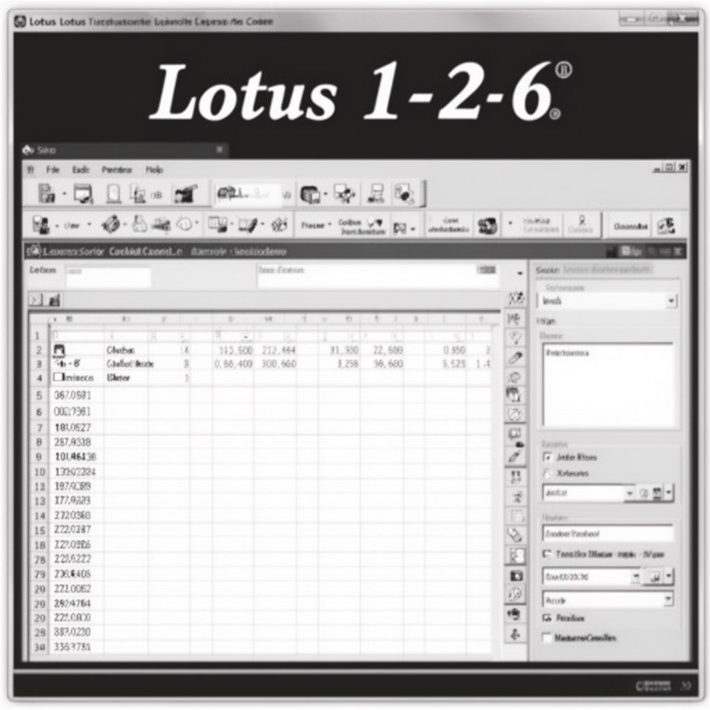 AI-generated illustration of Lotus 1-2-3