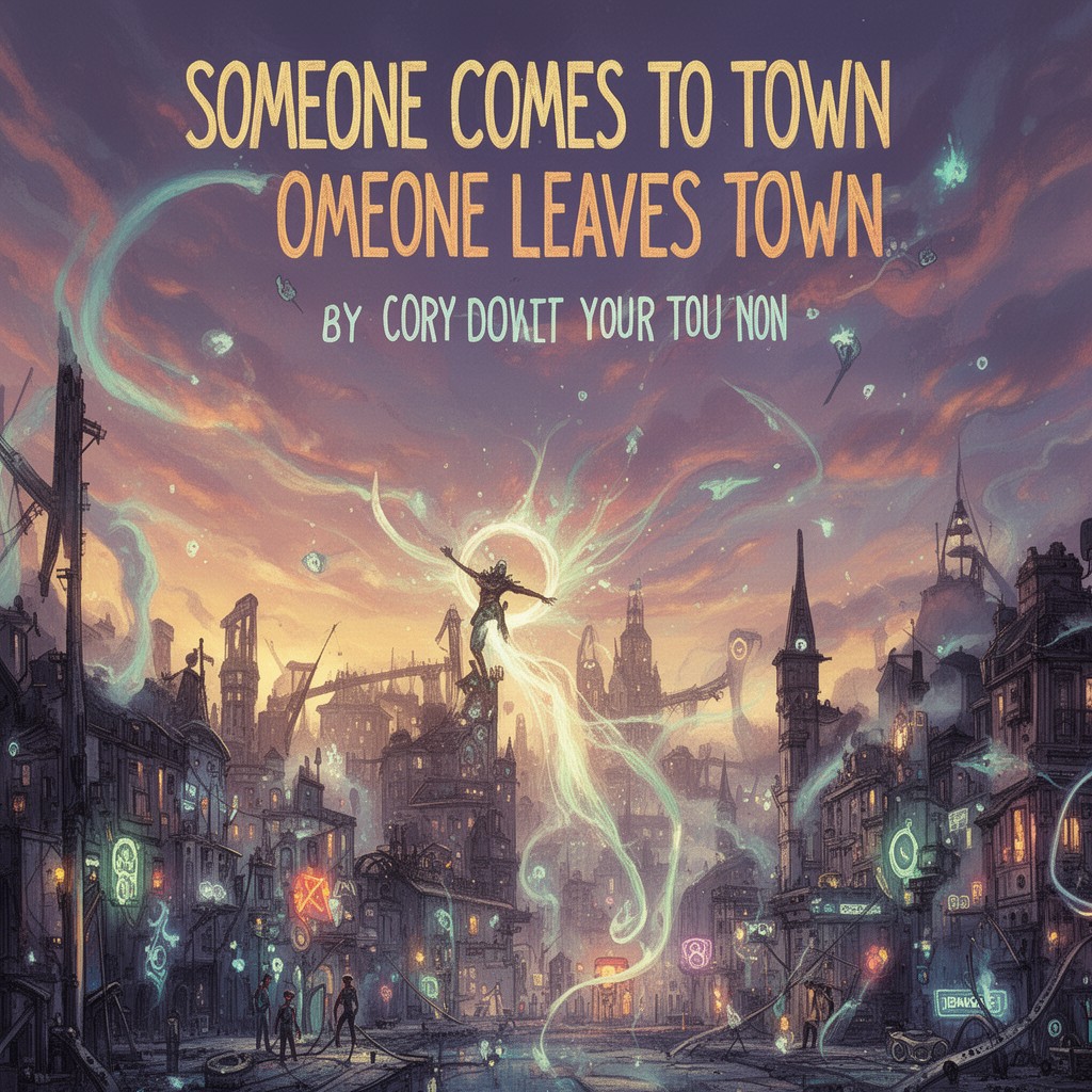 AI-generated illustration of Someone Comes to Town, Someone Leaves Town