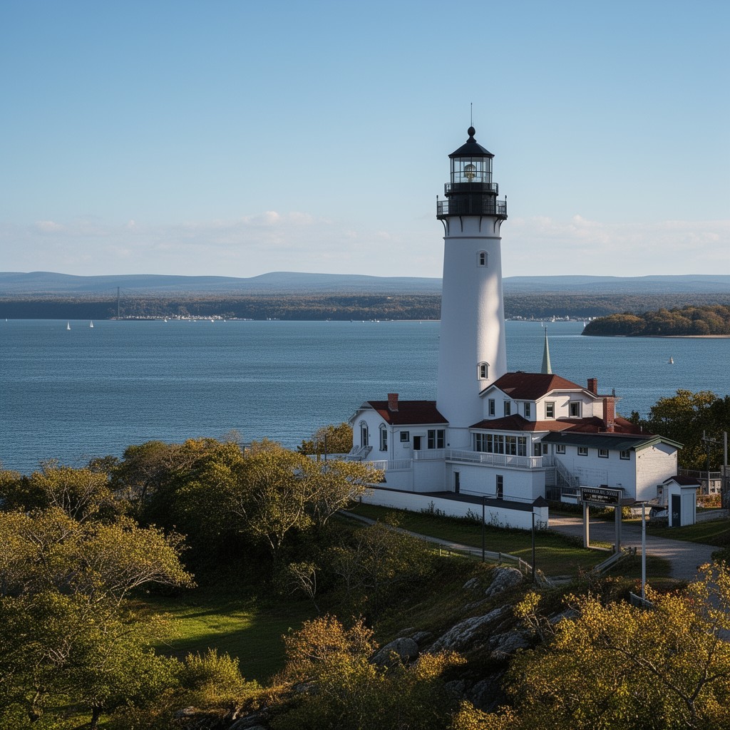 AI-generated illustration of Old Mackinac Point Lighthouse