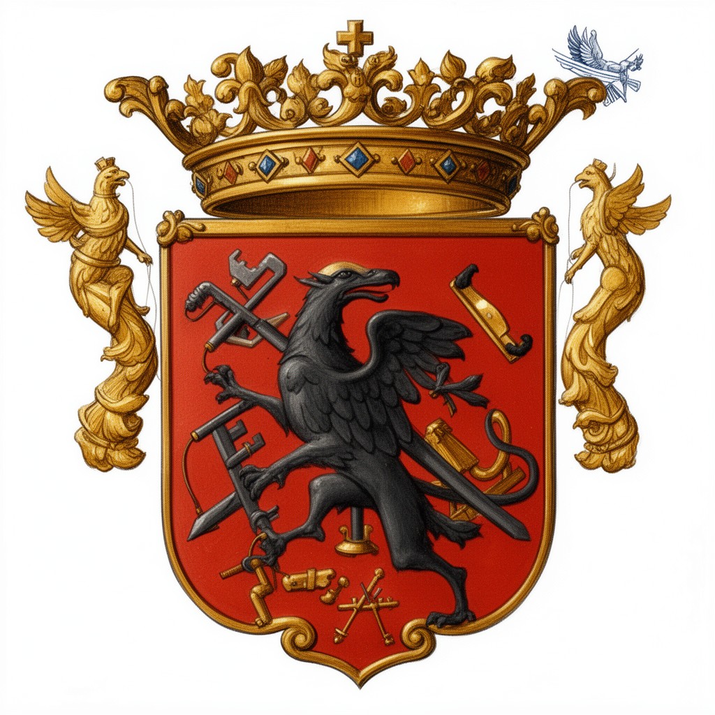 AI-generated illustration of coat of arms of the canton of Geneva
