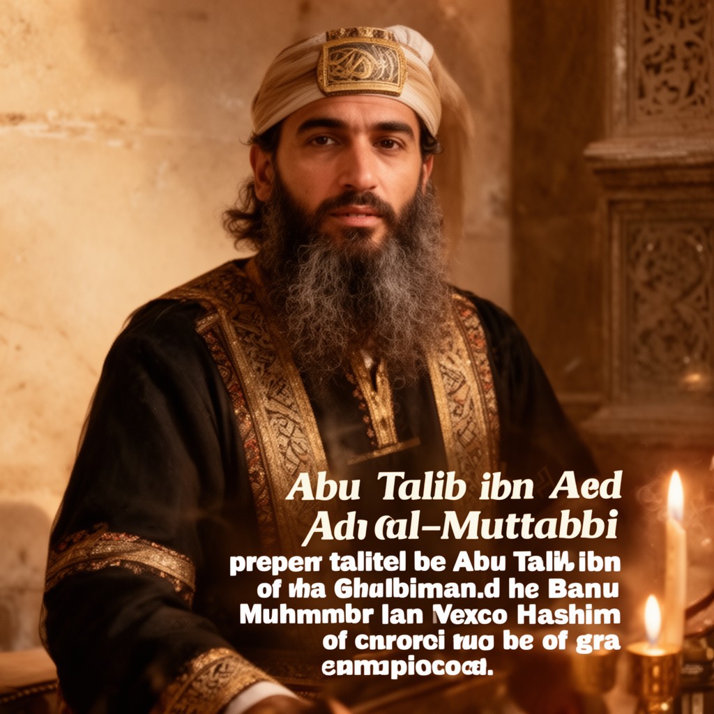 AI-generated illustration of Abu Talib ibn Abd al-Muttalib
