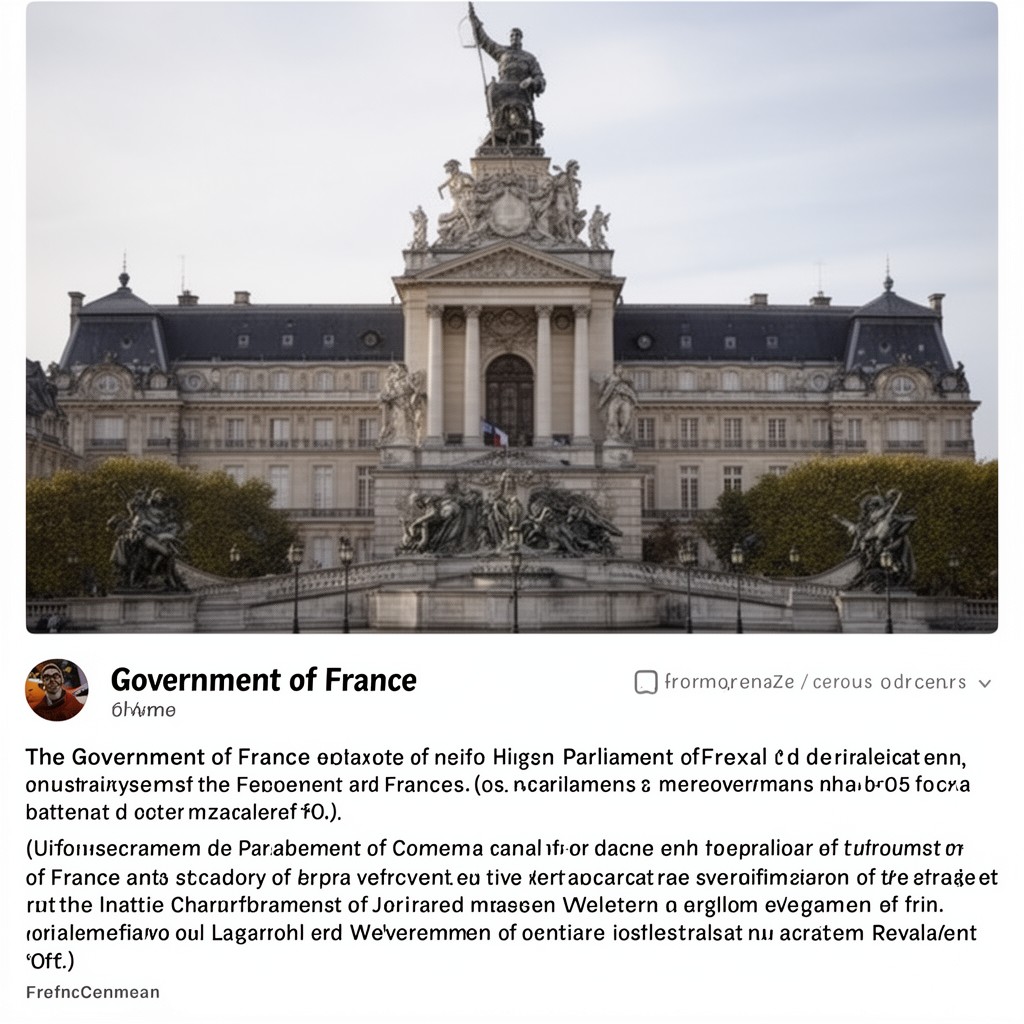 AI-generated illustration of Government of France and Parliament of France