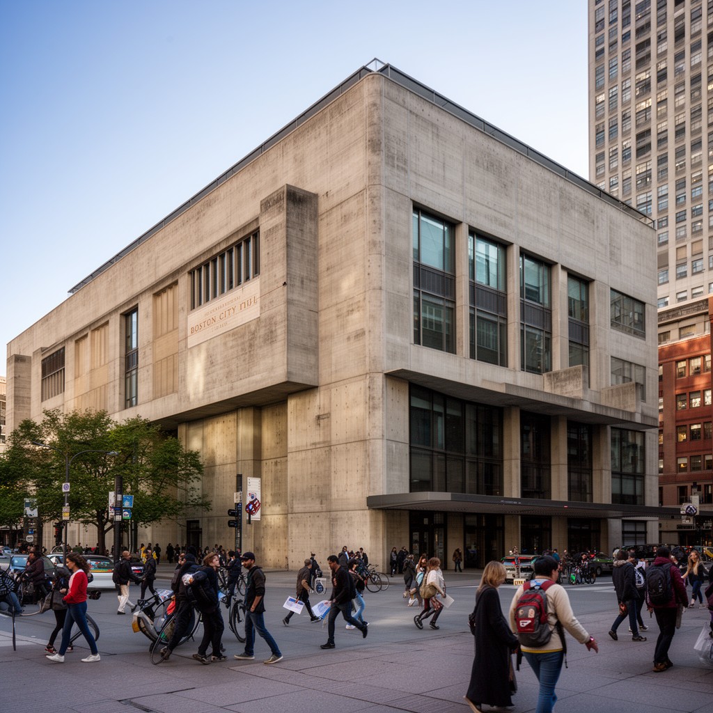AI-generated illustration of Boston City Hall