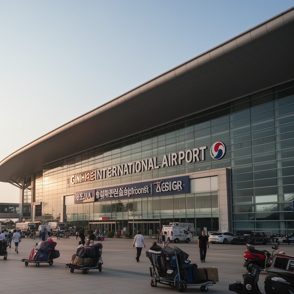 AI-generated illustration of Gimhae International Airport