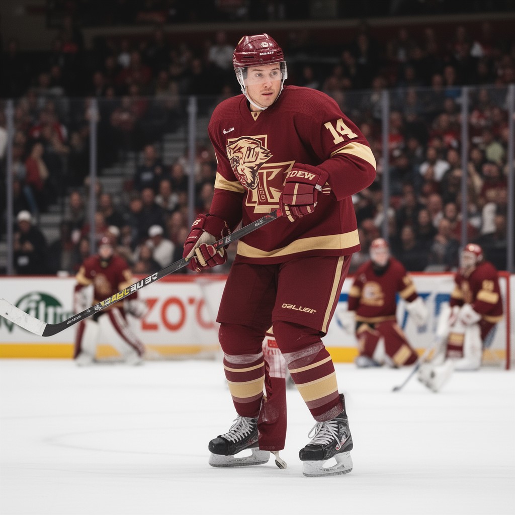 AI-generated illustration of Boston College Eagles men's ice hockey