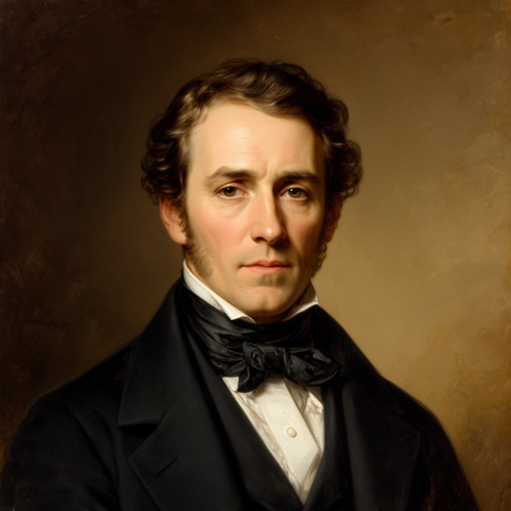 AI-generated illustration of Søren Kierkegaard