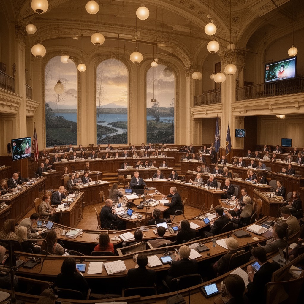 AI-generated illustration of Vermont General Assembly