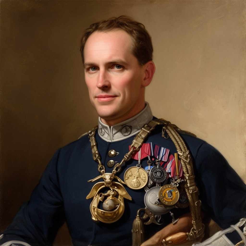 AI-generated illustration of Jacob Zeilin