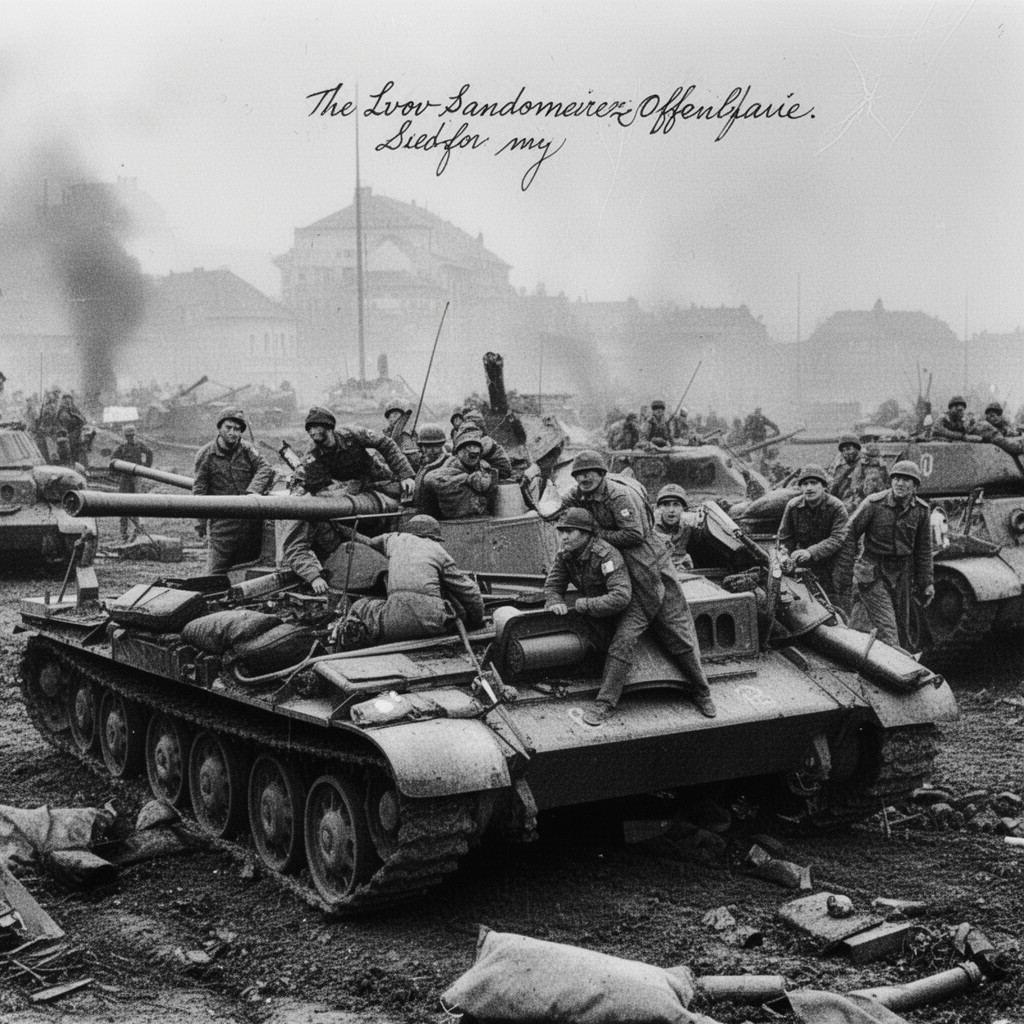 AI-generated illustration of Lvov–Sandomierz Offensive