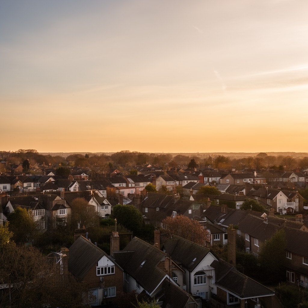 AI-generated illustration of Ashford, Surrey