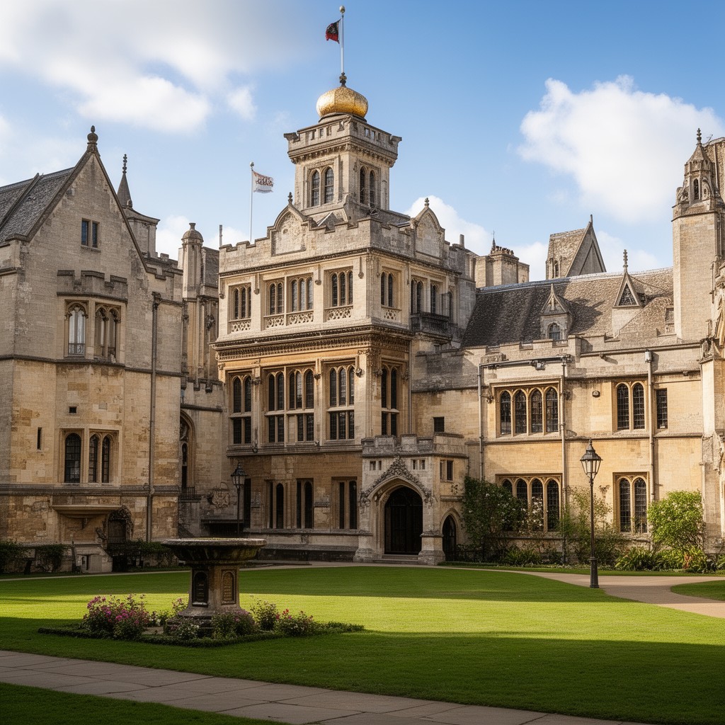 AI-generated illustration of St Catharine’s College, Cambridge