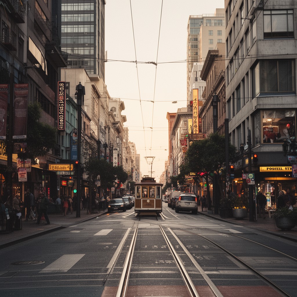AI-generated illustration of Powell Street