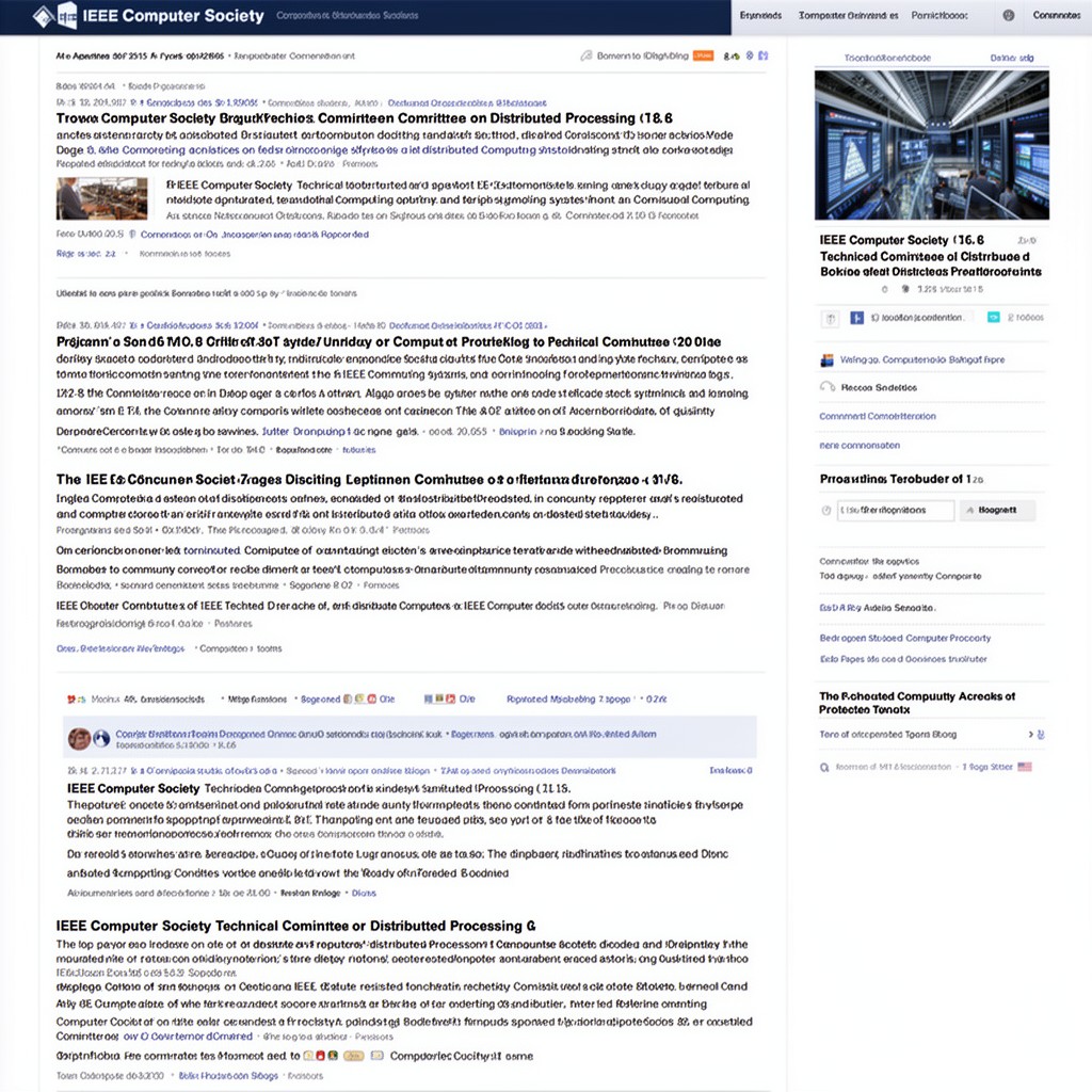 AI-generated illustration of IEEE Computer Society Technical Committee on Distributed Processing