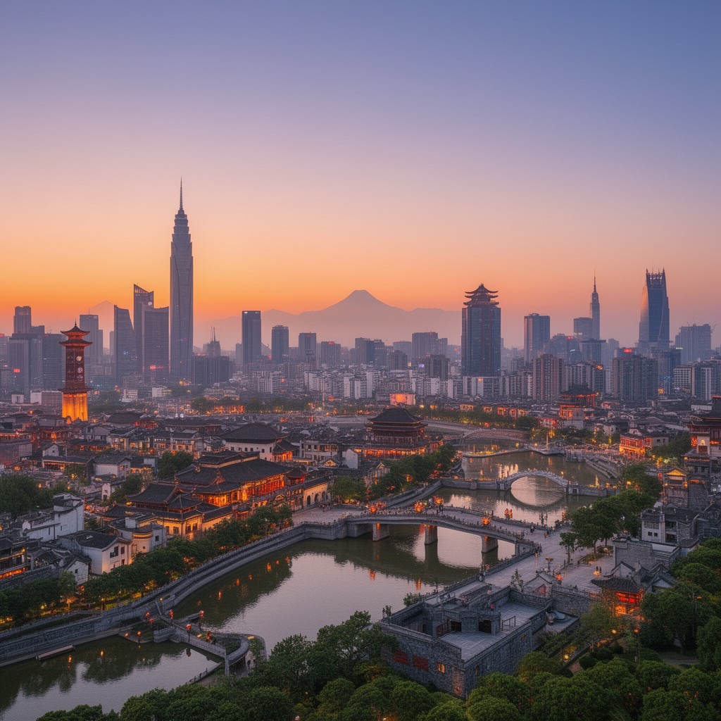 AI-generated illustration of Nanjing