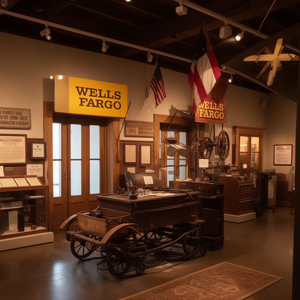 AI-generated illustration of Wells Fargo History Museum Sacramento