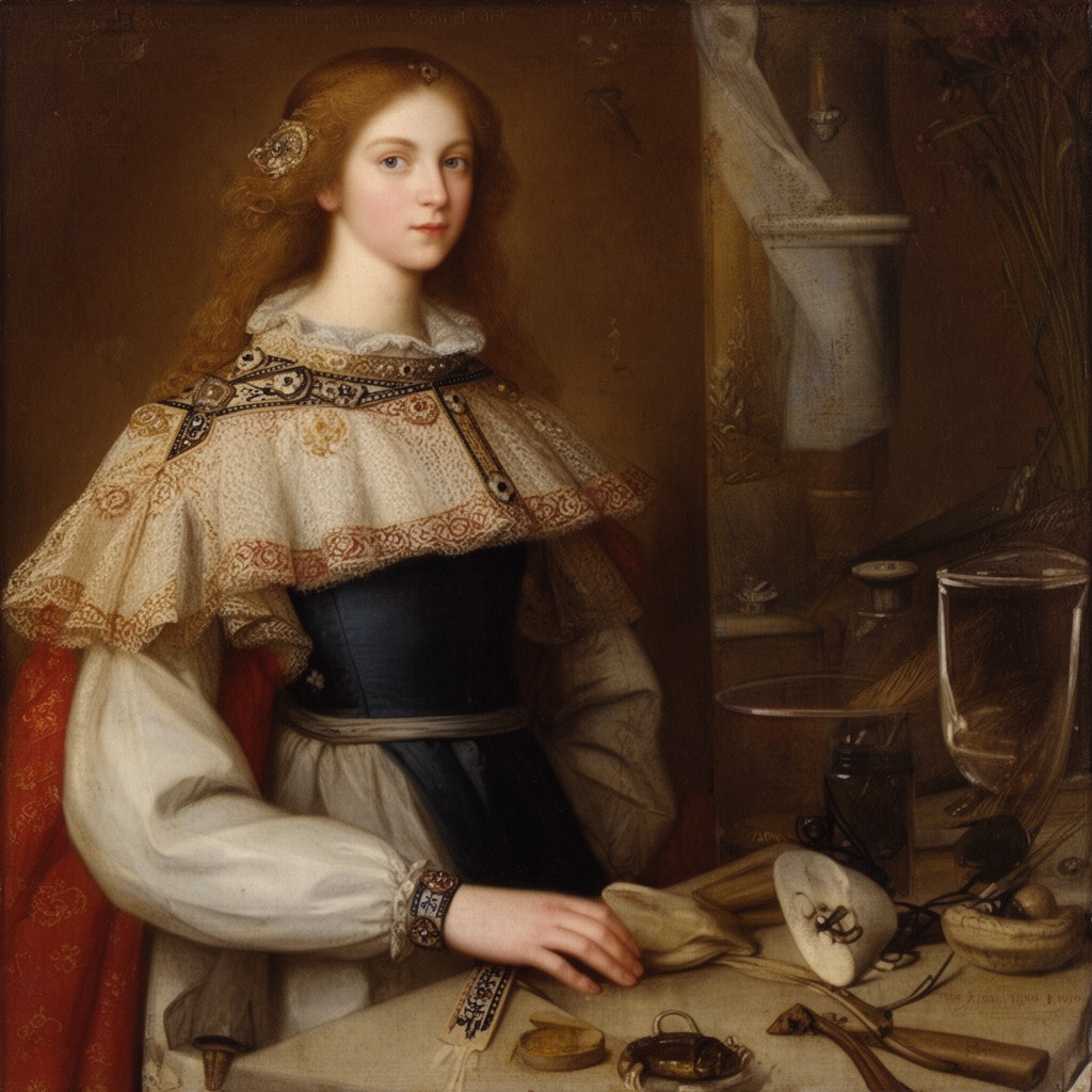 AI-generated illustration of Joan of England, Queen of Scotland