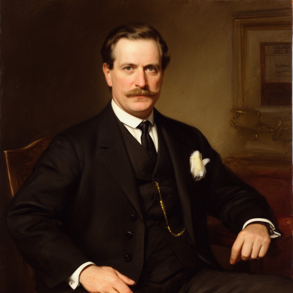 AI-generated illustration of John Winston Spencer-Churchill, 7th Duke of Marlborough