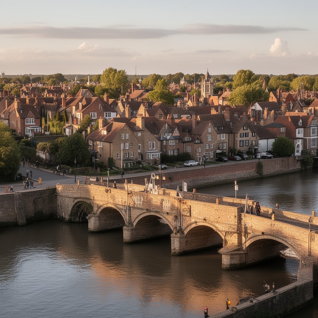 AI-generated illustration of Sunbury-on-Thames