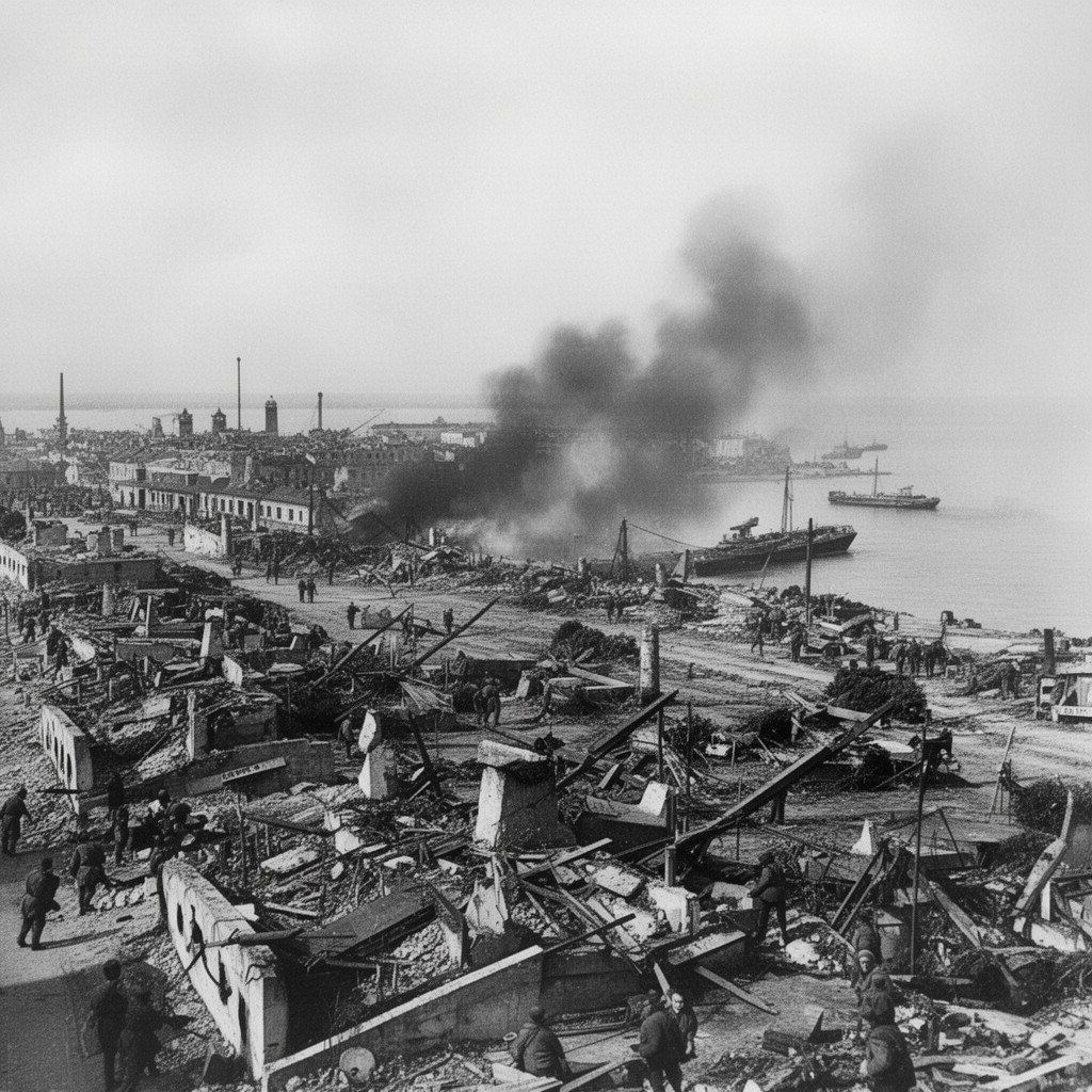 AI-generated illustration of Siege of Sevastopol (1941–1942)