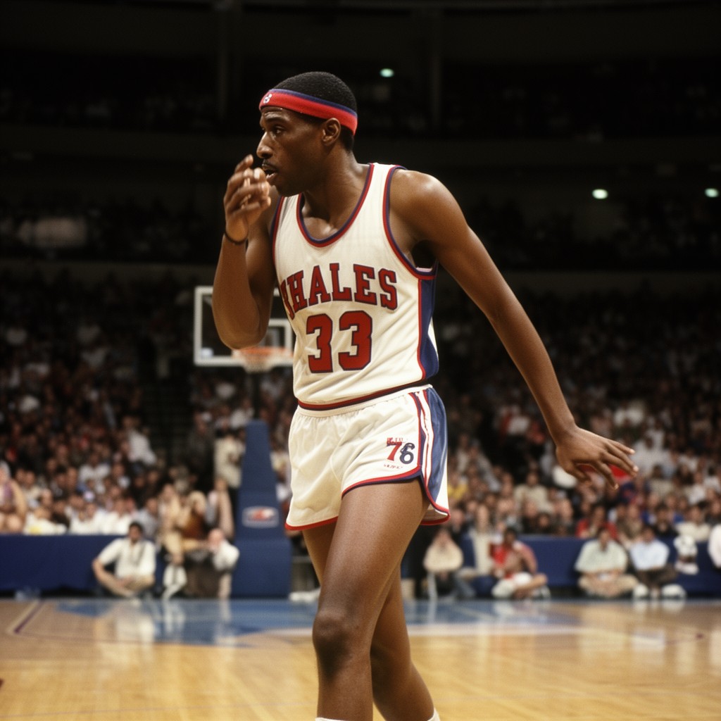 AI-generated illustration of Moses Malone